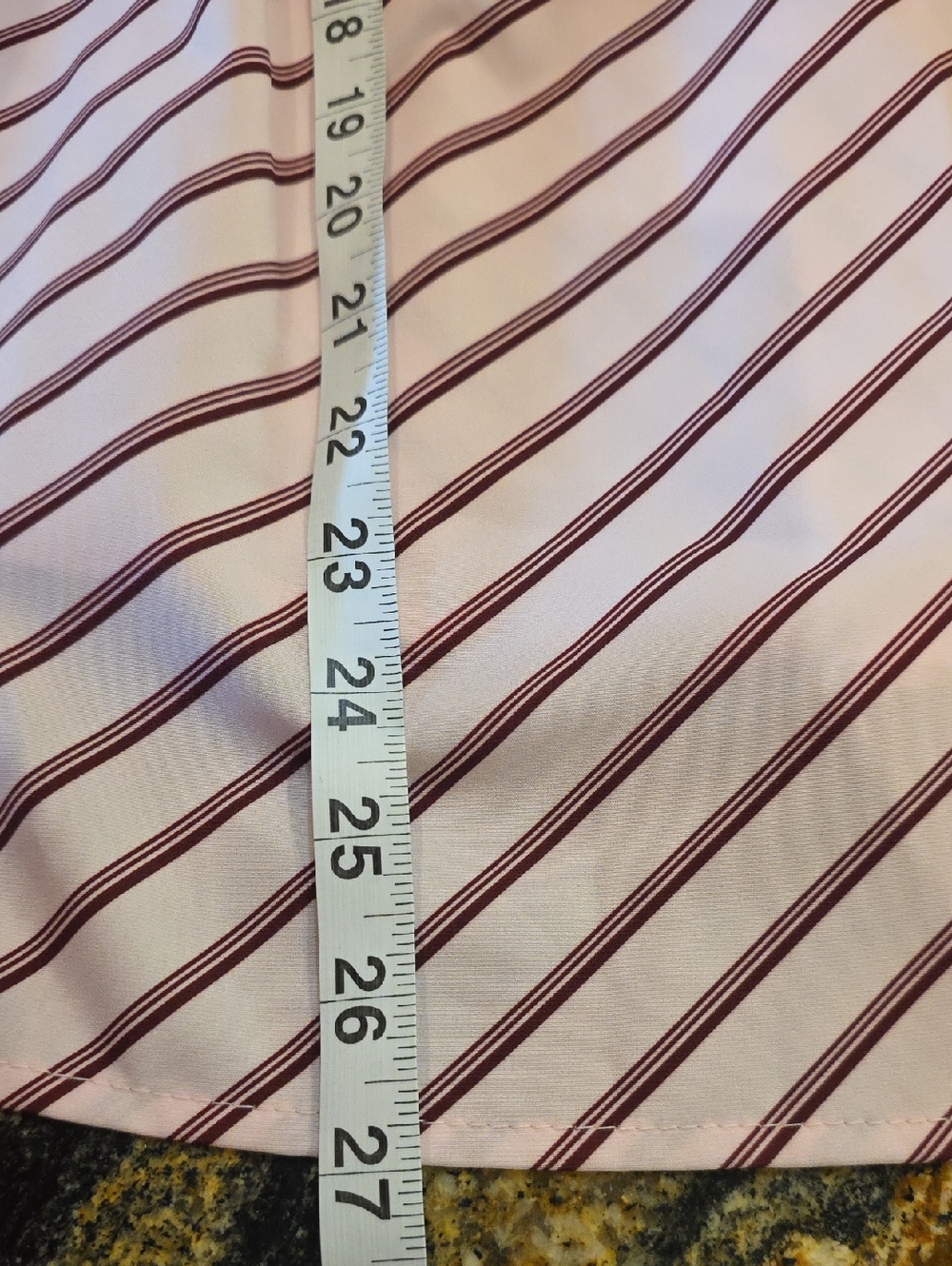 Striped Skirt in Light Pink and Burgundy - Picture 6 of 6